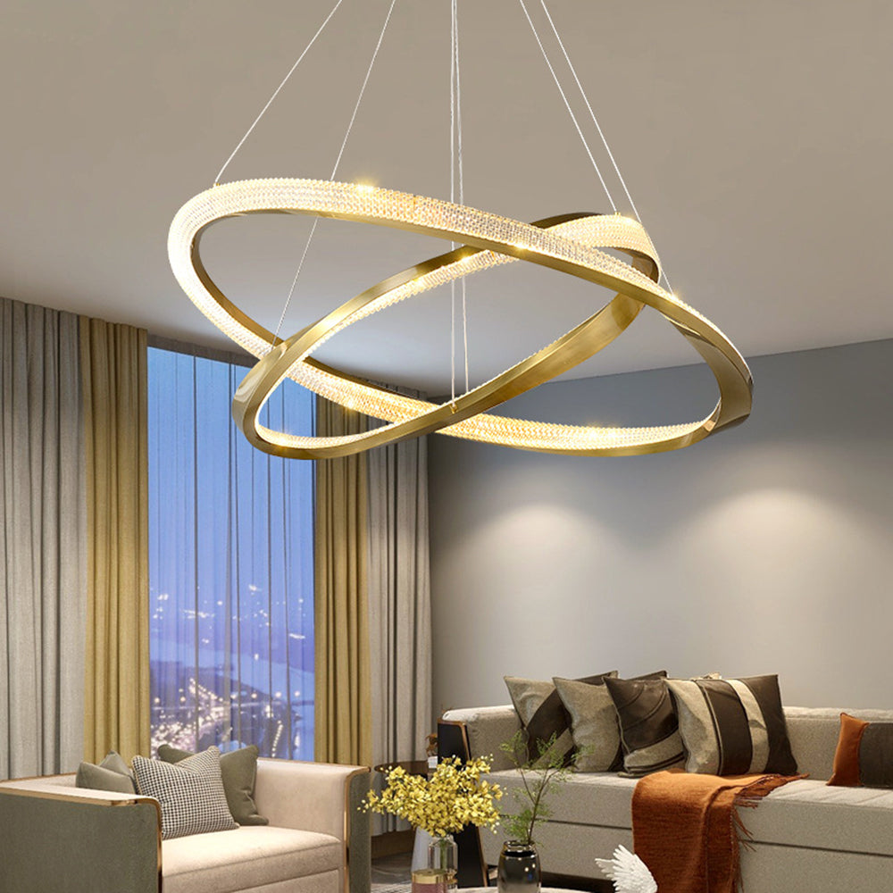 Arisha Minimalist Ring Spiral Shape  Pendant Light,Gold