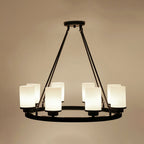 Silva Retro Black Metal/Glass Chandelier for Living Room