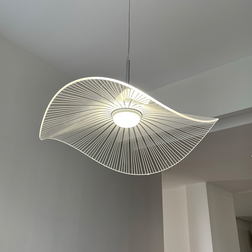 Arisha Designer Lotus Leaf Shaped Metal Pendant Light,White