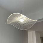 Arisha Designer Lotus Leaf Shaped Metal Pendant Light,White