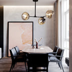 Arisha Modern Globe Lava 3 Pendant Light Fixture