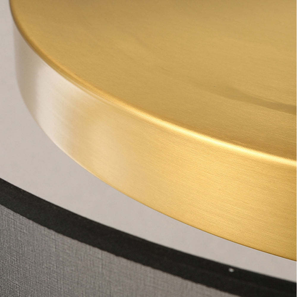 Arisha Nordic Modern Round LED Flush Mount Ceiling Light, Gold Copper