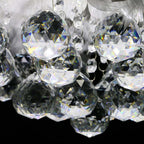 O'Moore Modern Luxury Round Chandelier, Feather/Crystal, White