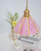 Lione Pink Stained Glass Pendant Light