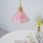 Lione Pink Stained Glass Pendant Light