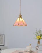 Lione Pink Stained Glass Pendant Light