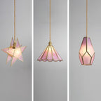 Lione Pink Stained Glass Pendant Light