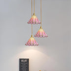 Lione Pink Stained Glass Pendant Light