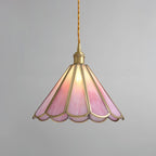 Lione Pink Stained Glass Pendant Light
