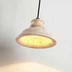 Ritta Pendant Lamp Sculpted Travertine Shade