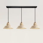 Ritta Pendant Lamp Sculpted Travertine Shade