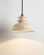 Ritta Pendant Lamp Sculpted Travertine Shade