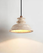 Ritta Pendant Lamp Sculpted Travertine Shade