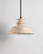 Ritta Pendant Lamp Sculpted Travertine Shade