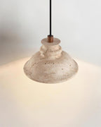 Ritta Pendant Lamp Sculpted Travertine Shade