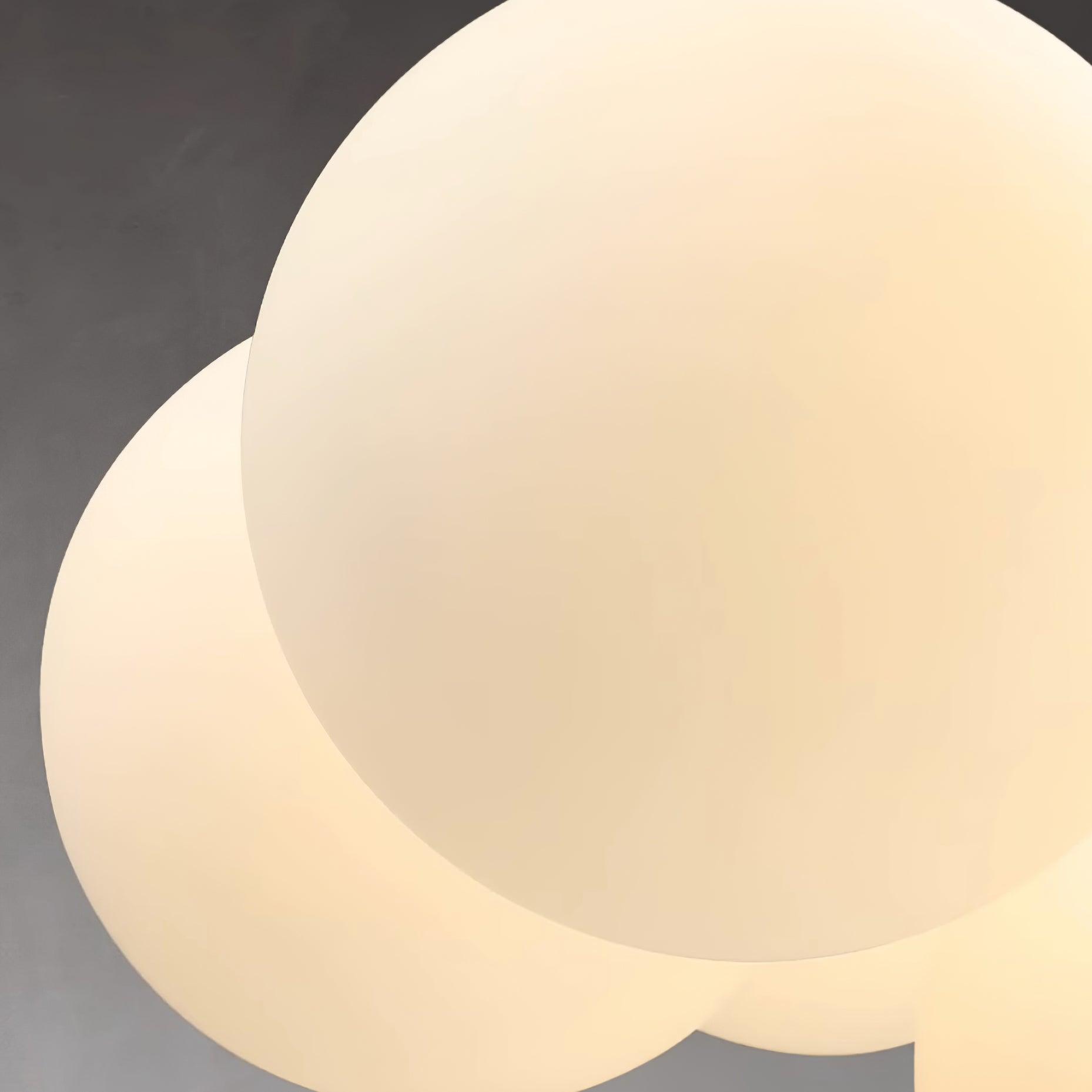 Chandelier Glass Globe Cluster Brass Frame Modern Minimalist Home