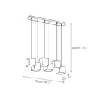 Jarnbruvyd Individual Modern Box Alabaster  Chandelier