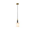 Alabaster Pendant Lamp Ribbed Cylinder