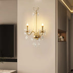Wall Lamp Metal Crystal Pearls Ornate Elegant Chic Home Elegant