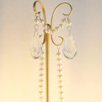 Wall Lamp Metal Crystal Pearls Ornate Elegant Chic Home Elegant