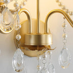 Wall Lamp Metal Crystal Pearls Ornate Elegant Chic Home Elegant