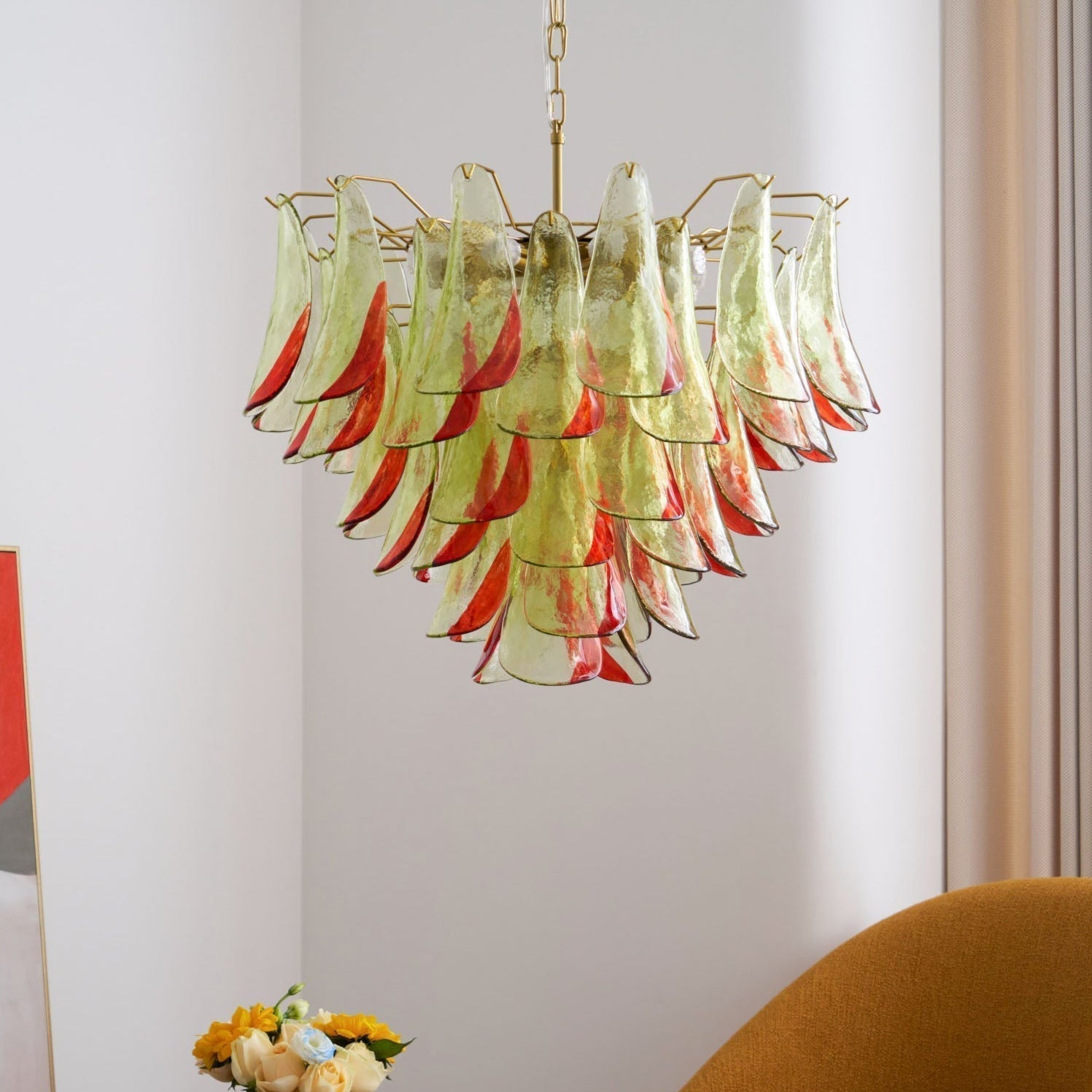 Aurora Chandelier Murano Glass Petal