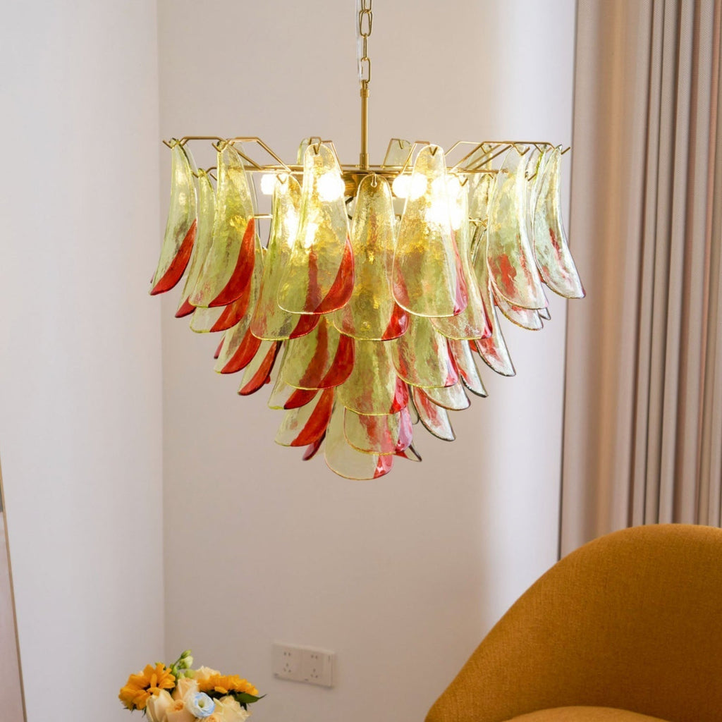 Aurora Chandelier Murano Glass Petal