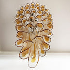 Aurora Chandelier Gold Murano Glass Petals Layered Cascading