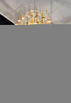 Aurora Chandelier Gold Murano Glass Petals Layered Cascading