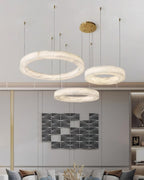 Olloros Alabaster Multi-Ring Pendant Light