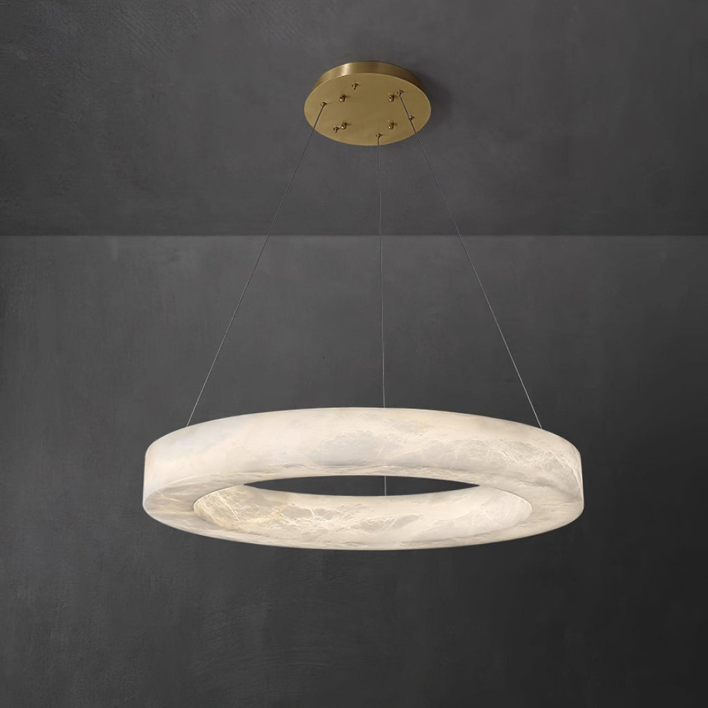 Olloros Alabaster Multi-Ring Pendant Light