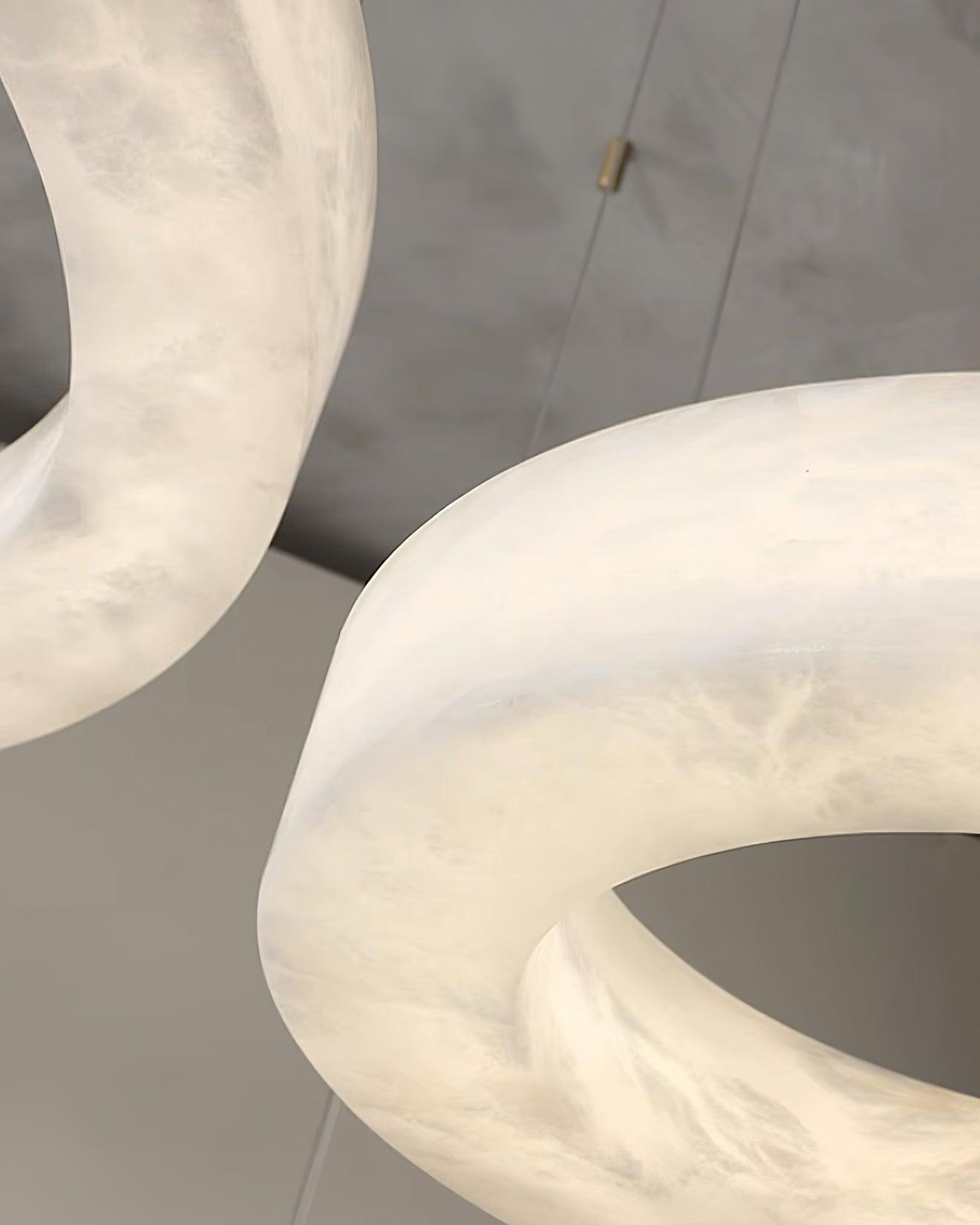Olloros Alabaster Multi-Ring Pendant Light