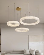 Olloros Alabaster Multi-Ring Pendant Light