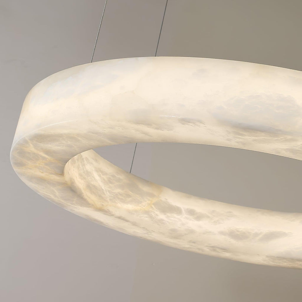 Olloros Alabaster Multi-Ring Pendant Light