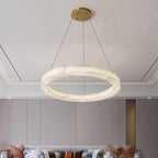 Olloros Alabaster Multi-Ring Pendant Light