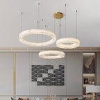 Olloros Alabaster Multi-Ring Pendant Light