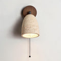 Solaro Wall Lamp Travertine  with pull chain