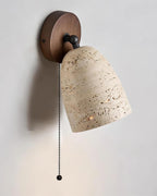 Solaro Wall Lamp Travertine  with pull chain