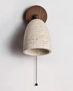 Solaro Wall Lamp Travertine  with pull chain