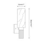 Luste Cylindrical Alabaster Wall Lamp