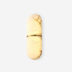 Wall Lamp Alabaster Capsule Brass Band