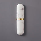 Wall Lamp Alabaster Capsule Brass Band