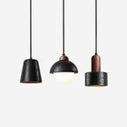 Ritta Black Travertine Pendant Light Set