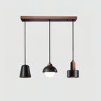 Ritta Black Travertine Pendant Light Set