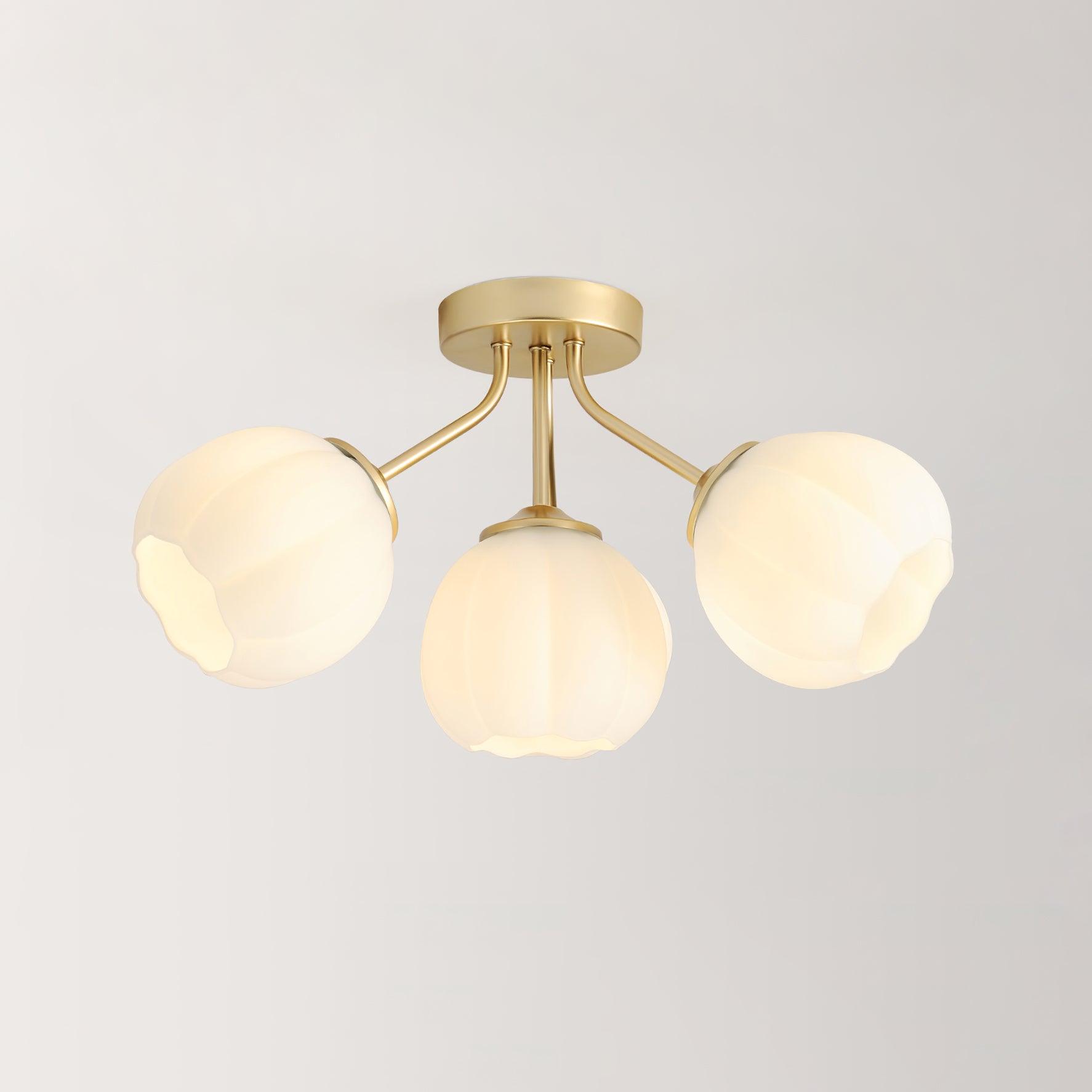 Ceiling Light Petal Globe Cluster Soft Glow Romantic Floral