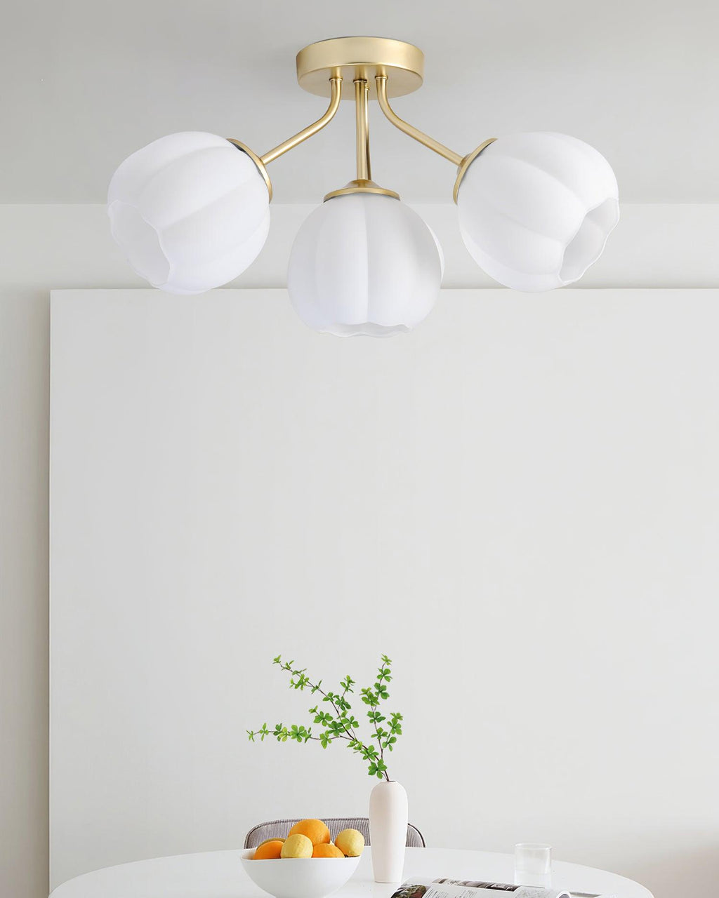 Ceiling Light Petal Globe Cluster Soft Glow Romantic Floral