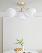 Ceiling Light Petal Globe Cluster Soft Glow Romantic Floral