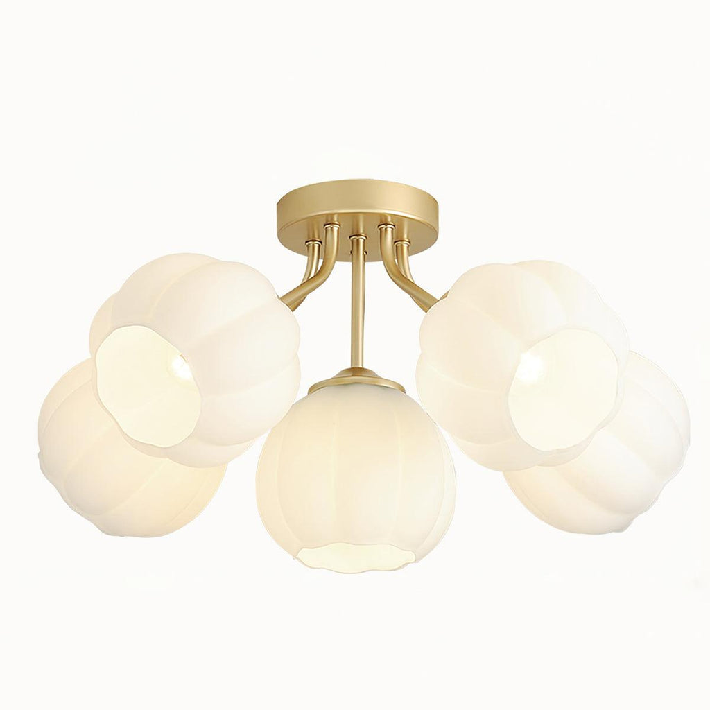 Ceiling Light Petal Globe Cluster Soft Glow Romantic Floral