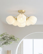Ceiling Light Petal Globe Cluster Soft Glow Romantic Floral