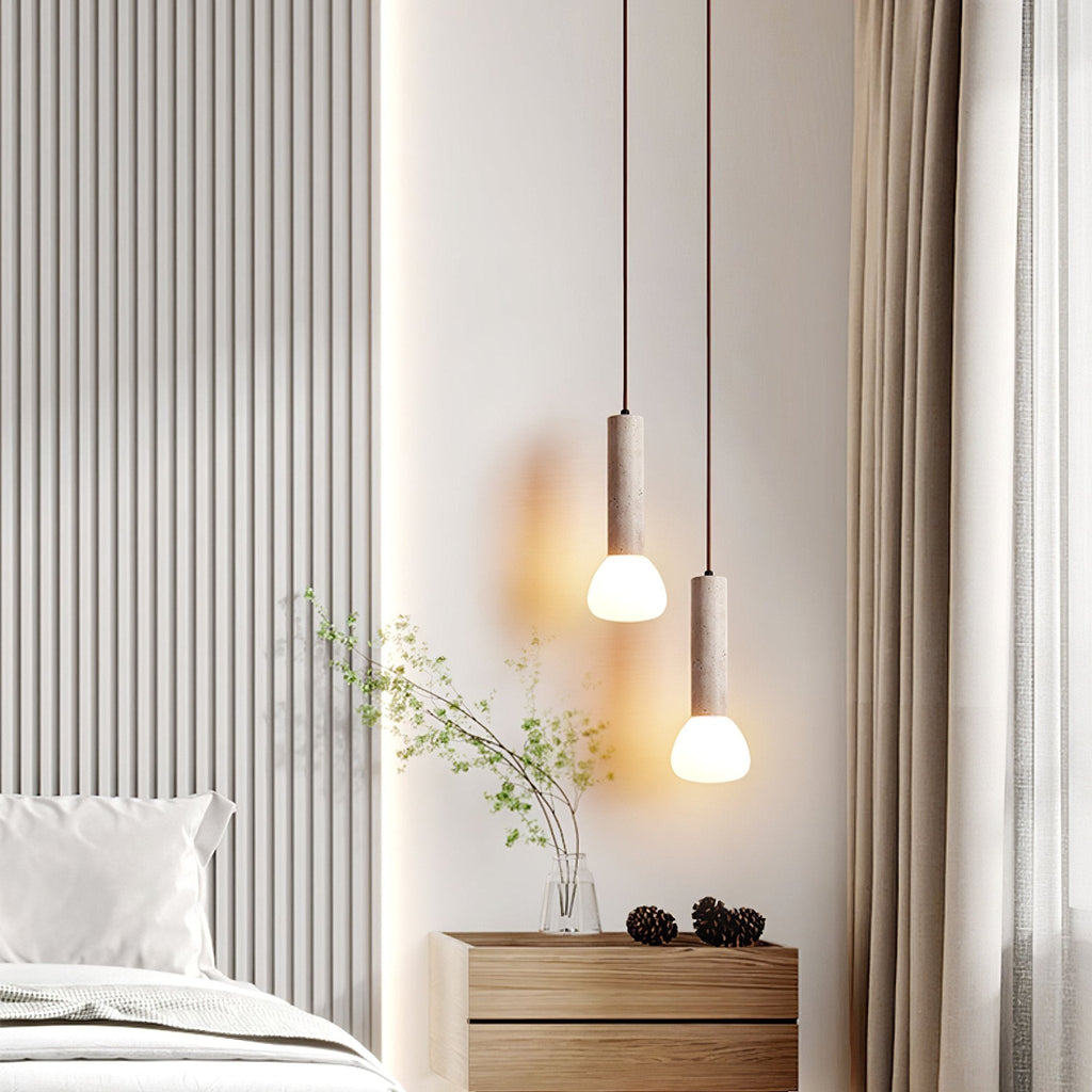 Cicaris Minimalist Travertine Pendant Light